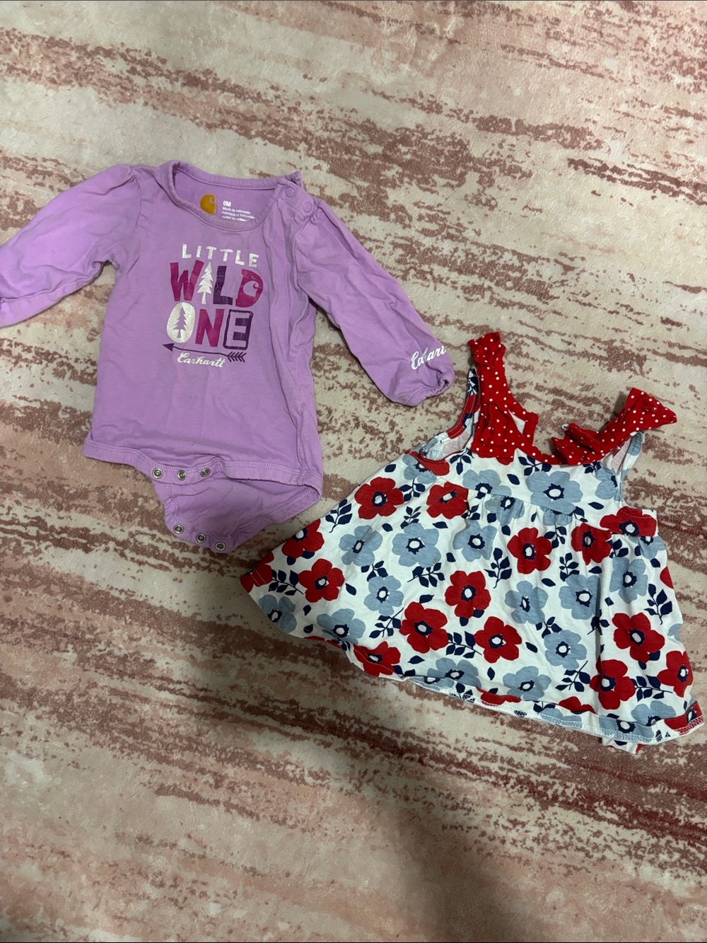 Carhartt Lavender/Purple "Little Wild One" Graphic Baby Bodysuit